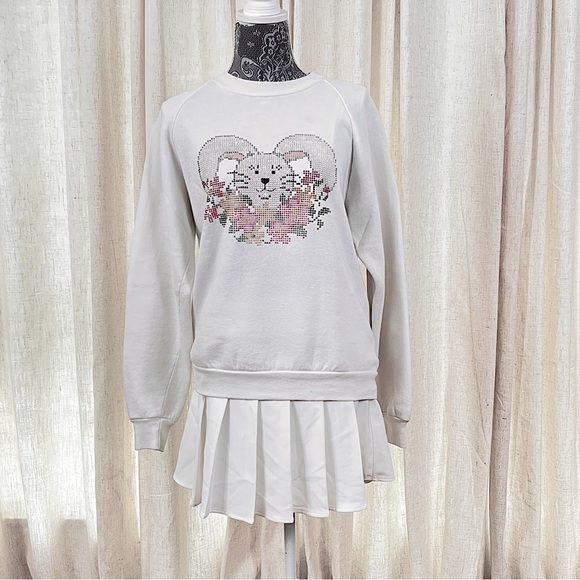 Jerzees Tops - Vintage 90s COTTAGECORE Puffy Bunny JERZEES USA Crew Neck Sweatshirt sz L